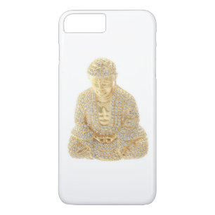 Capa iPhone 8 Plus/7 Plus Dourado Buda Rhinestone