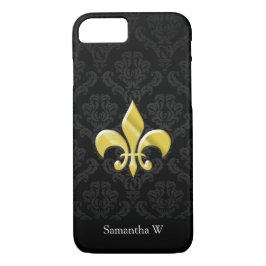 Capa Para iPhone Da Case-Mate Dourado Damask Fleur de Lis