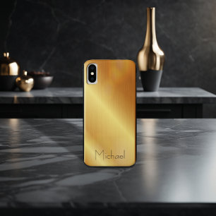 Capa Para iPhone Da Case-Mate Dourado e brilhante metal de aço inoxidável