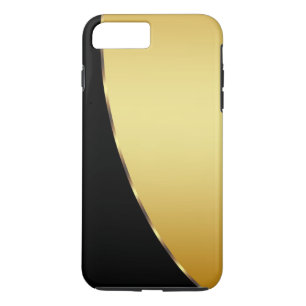 Capa iPhone 8 Plus/7 Plus Dourado metal elegante e preto moderno personaliza
