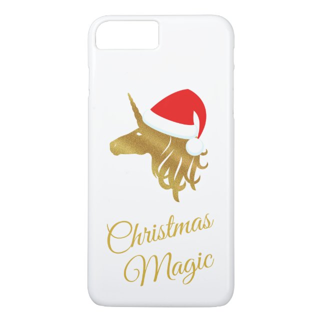 Capa Para iPhone, Case-Mate Dourado Unicórnio da Magia de Natal (Verso)