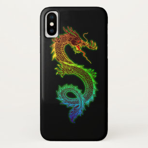 Capa Para iPhone X Dragão de incandescência colorido