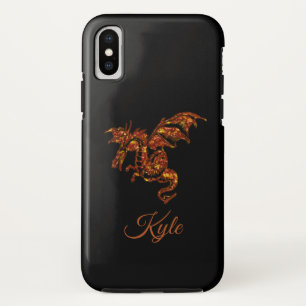 Capa Para iPhone Da Case-Mate Dragão Flaming em Preto Pessoal