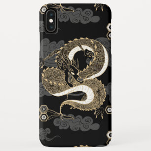 Capa Para iPhone Da Case-Mate Dragão japonês preto e Dourado
