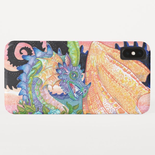 Capa Para iPhone, Case-Mate Dragão Rosa Azul Pastel (Verso (Horizontal))