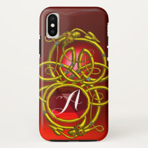 Capa Para iPhone Da Case-Mate DRAGÕES DE HIPERA,NÓS CELTICOS DOURADOS Monograma 