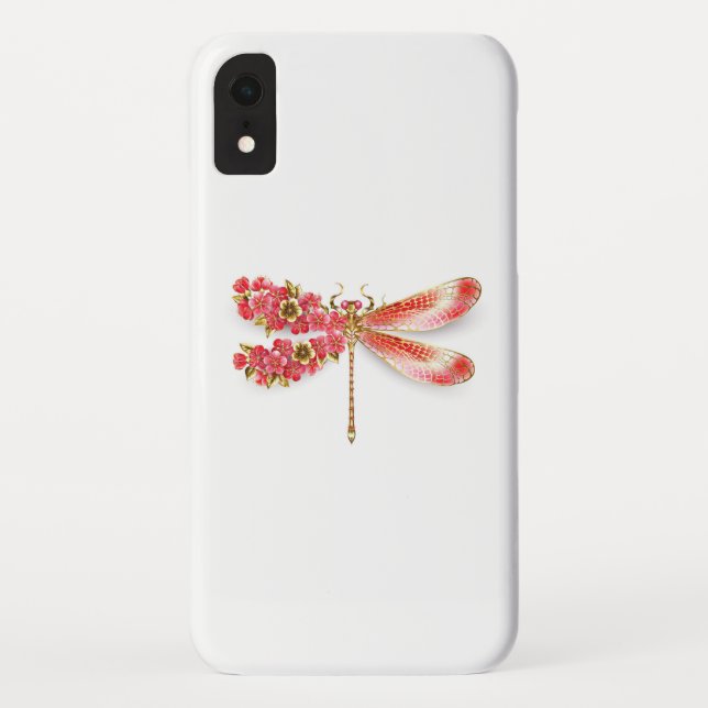 Capa Para iPhone, Case-Mate Dragonfly com joalheria sakura (Verso)
