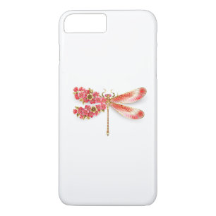 Capa iPhone 8 Plus/7 Plus Dragonfly com joalheria sakura