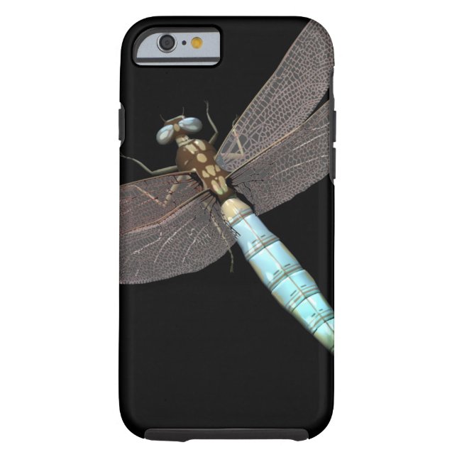 Capa Para iPhone, Case-Mate Dragonfly digital em preto (Verso)