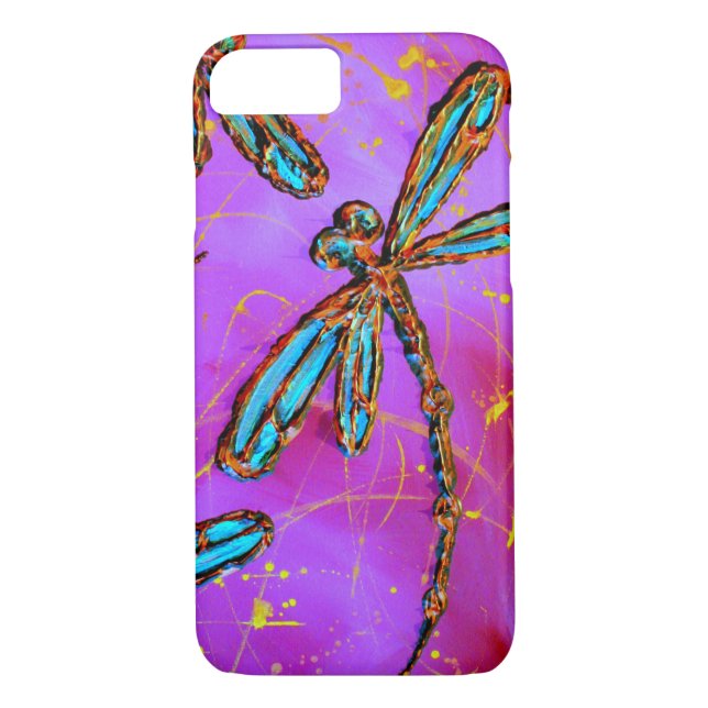 Capa Para iPhone, Case-Mate Dragonfly Flor Elétrico Rosa (Verso)