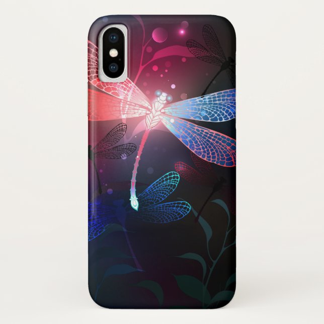 Capa Para iPhone, Case-Mate Dragonfly vermelha (Verso)