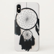 Dreamcatcher Negra com Penas