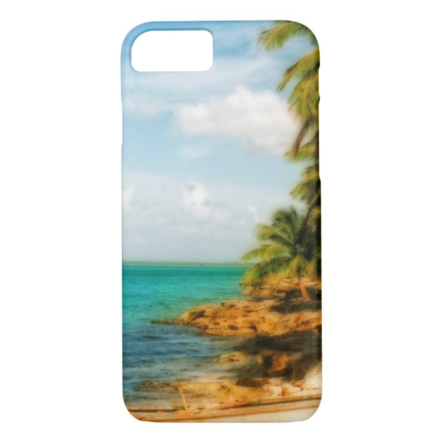 Capa Para iPhone, Case-Mate Dreamy Tropical Beach com Rowboat (Verso)