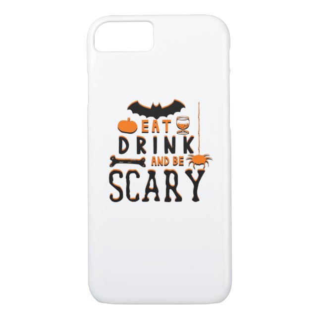 Capa Para iPhone, Case-Mate Eat Drink And Be Scary Funny Halloween Quote (Verso)