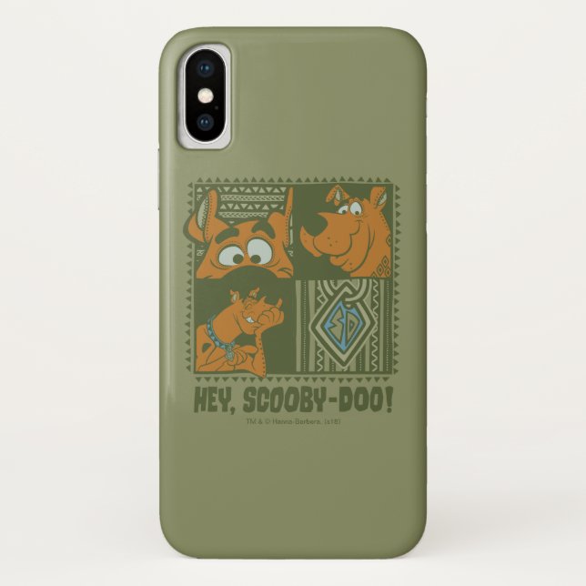 Capa Para iPhone, Case-Mate Ei Scooby-Doo Tribal Square Graphic (Verso)