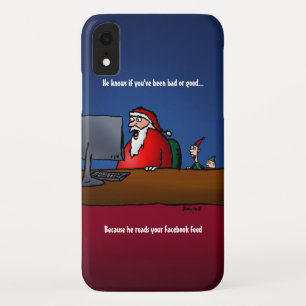 Capa Para iPhone Da Case-Mate Ele sabe se você tem sido Papais noeis Engraçados