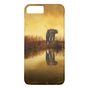 Capa iPhone 8 Plus/7 Plus Elefante asiático em Tailândia sob um por do sol