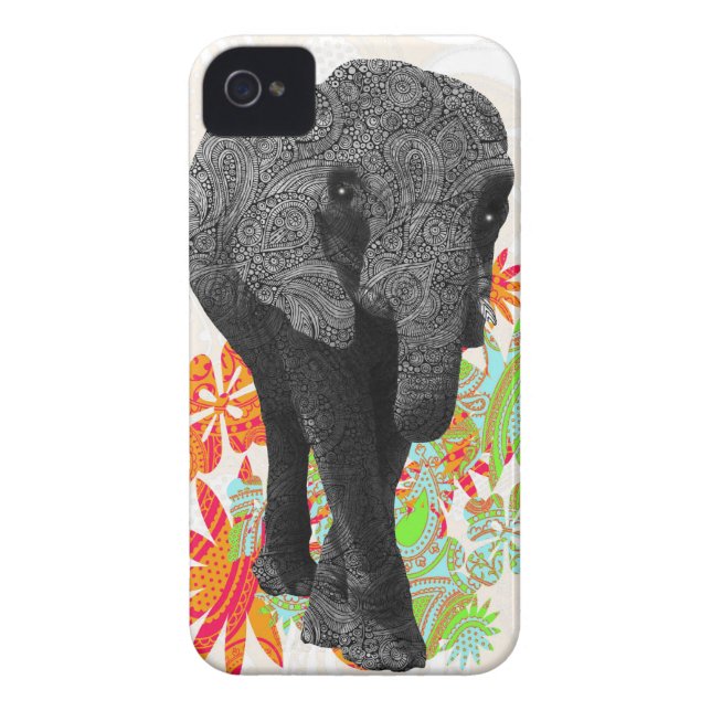 Capa Para iPhone, Case-Mate Elefante bonito do hippy (Traseira)