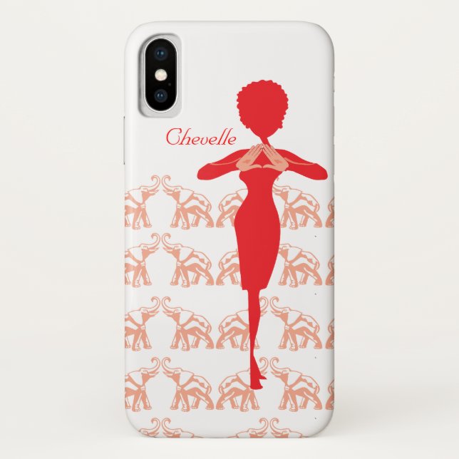 Capa Para iPhone, Case-Mate Elefante vermelho bonito (Verso)