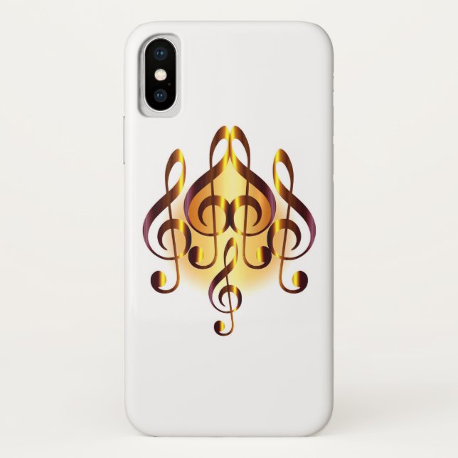 Capa Para iPhone, Case-Mate Elegance Musical Heart Design White (Verso)