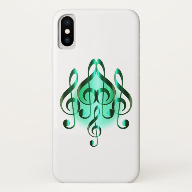 Capa Para iPhone, Case-Mate Elegance Musical Heart Design White (Verso)