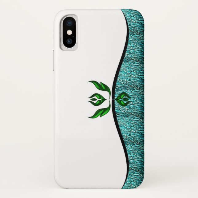 Capa Para iPhone, Case-Mate Elegância clássica em azul (Verso)