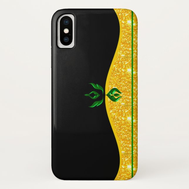 Capa Para iPhone, Case-Mate Elegância Clássica em Preto (Verso)