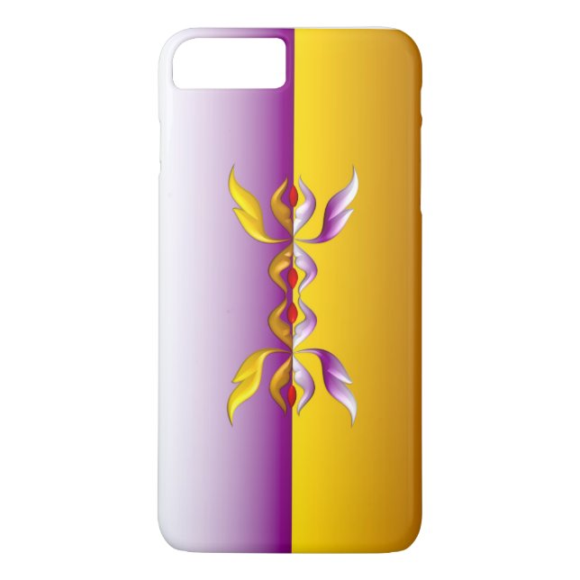 Capa Para iPhone, Case-Mate Elegância Duo em Dourado e roxo (Verso)