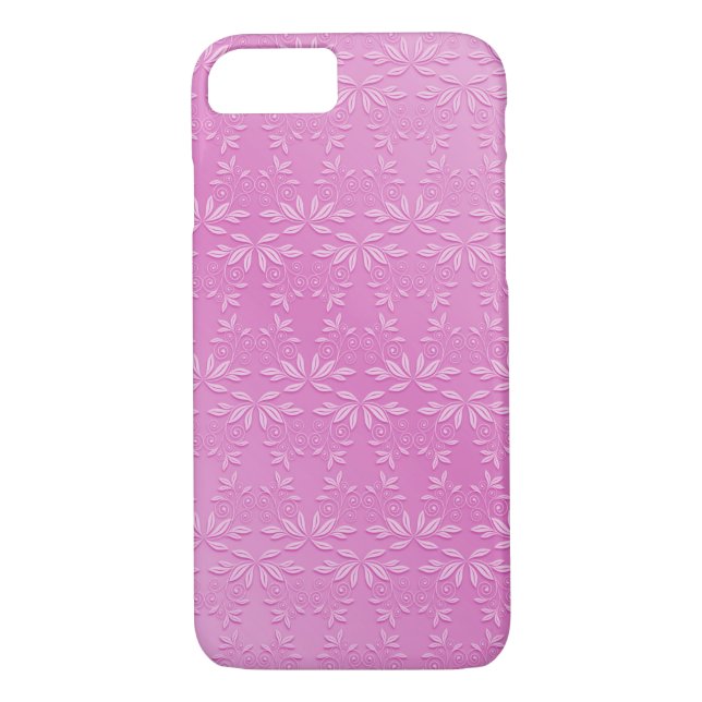 Capa Para iPhone, Case-Mate Elegância rosa embutida (Verso)