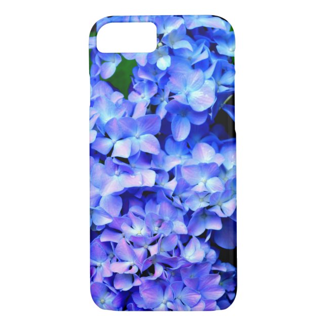 Capa Para iPhone, Case-Mate Elegante azul-púrpura magenta hidrangea floral (Verso)