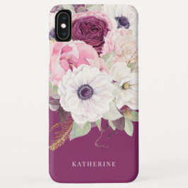 Capa Para iPhone Da Case-Mate Elegante Blush Peony Eucalyptus Floral Monograma