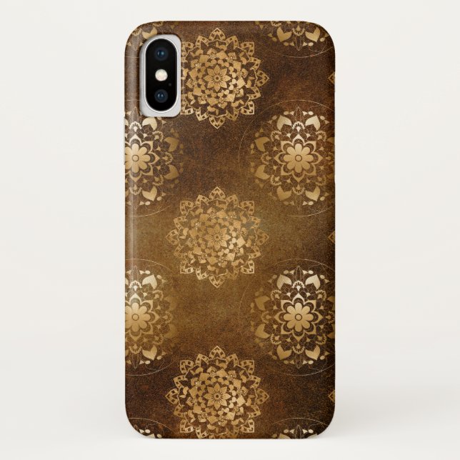 Capa Para iPhone, Case-Mate Elegante Dourado e Negro (Verso)