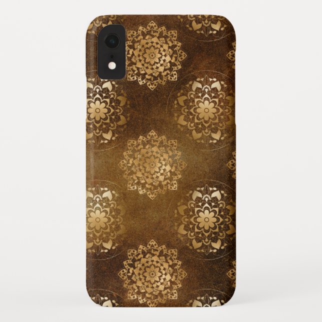 Capa Para iPhone, Case-Mate Elegante Dourado e Negro (Verso)