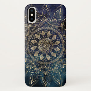 Capa Para iPhone Da Case-Mate Elegante Dourado Mandala Blue Galaxy Design