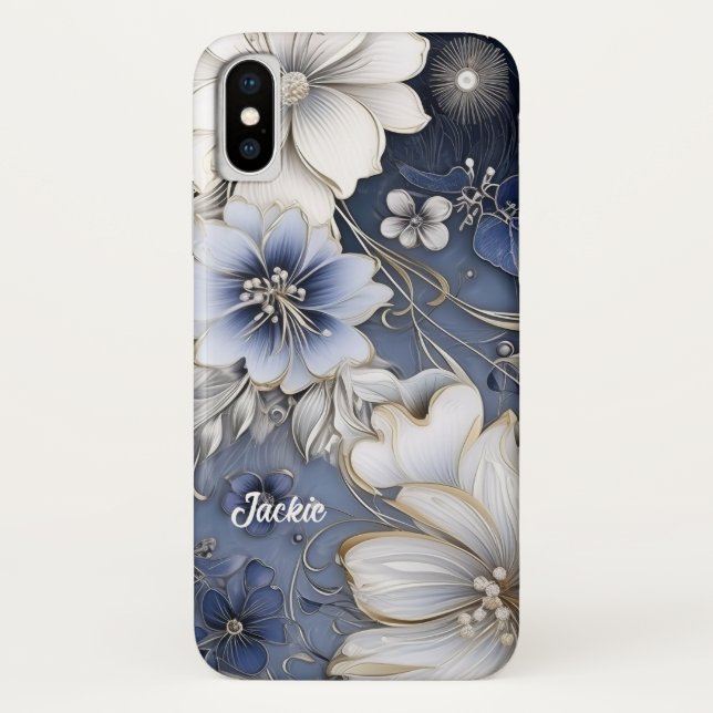 Capa Para iPhone, Case-Mate Elegante Floral (Verso)