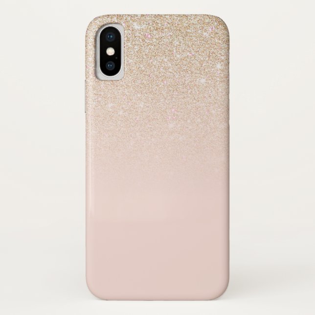 Capa Para iPhone, Case-Mate Elegante Glitter Rosa-Rosa-Rosa-Dourada (Verso)