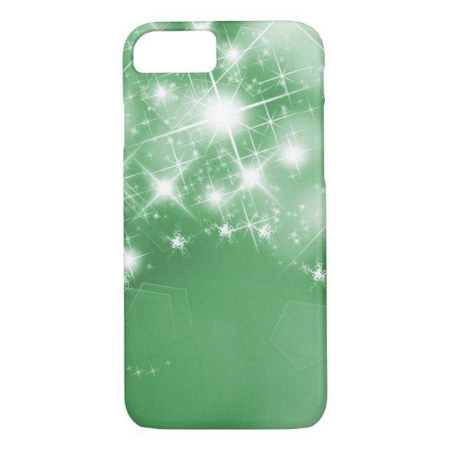 Capa Para iPhone, Case-Mate Elegante Green Sparkle Faux Foil (Verso)