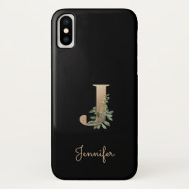 Capa Para iPhone Da Case-Mate Elegante Monograma Botânico Letra Dourada J