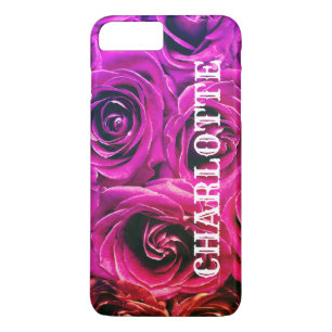 Capa iPhone 8 Plus/7 Plus Elegante Rosa Nome Modelo
