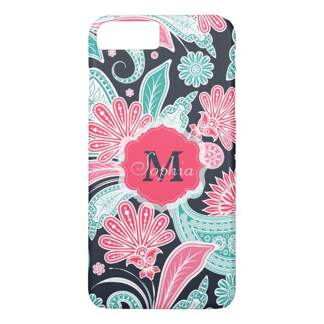 Capa Para iPhone, Case-Mate Elegante trendy paisley floral (Verso)