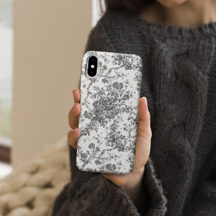 Capa Para iPhone Da Case-Mate Elegante Vintage Cinzas Florais De Banho, Francesa
