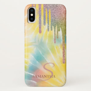 Capa Para iPhone Da Case-Mate Elegantes Pingos de Brilho,Tinta Tie Dye Arco-íris