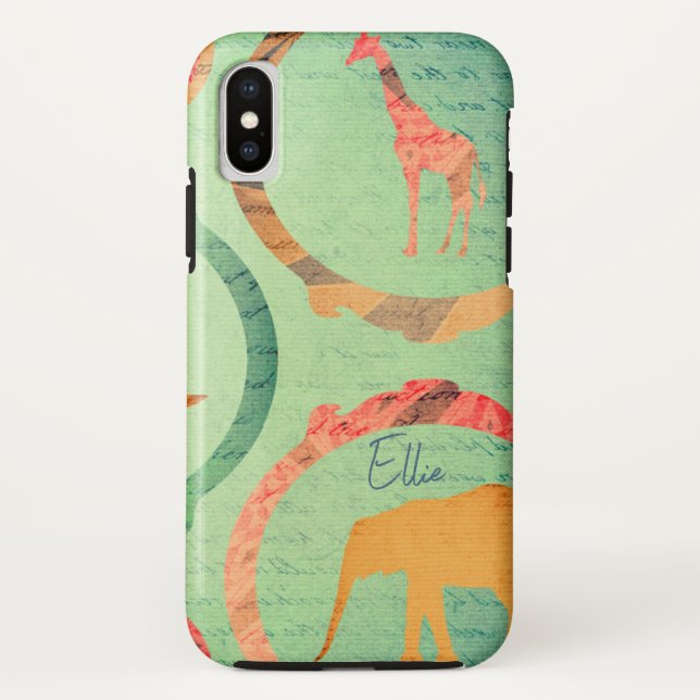 Capa Para iPhone, Case-Mate Elephant & Giraffe Collage (Verso)
