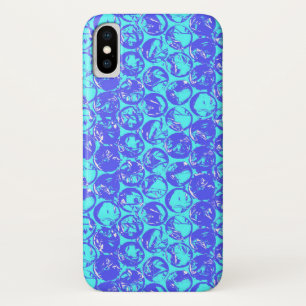 Capa Para iPhone X Embalagem com bolhas de pop azul