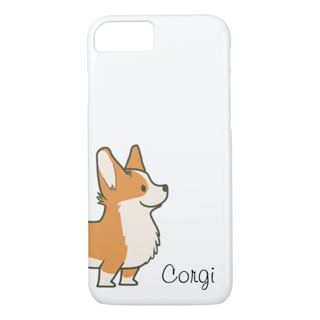 Capa Para iPhone, Case-Mate Embalagem do iPhone 7 do Corgi (Verso)