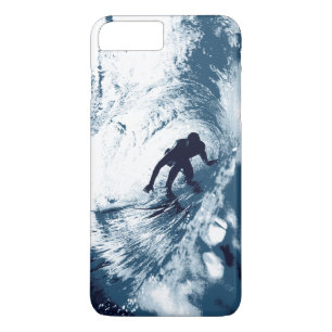 Capa iPhone 8 Plus/7 Plus Embarque no tubo de tribo, gráfico de Surf havaia