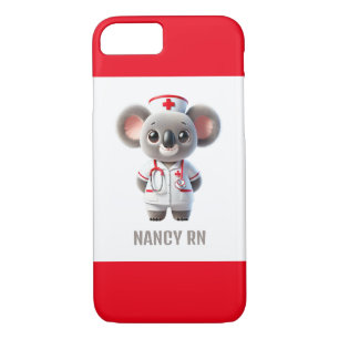 Capa iPhone 8/ 7 Enfermeira de Urso Koala Cuta com Estetoscópio Ver