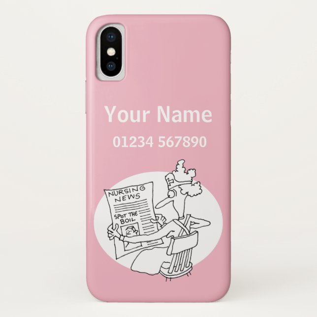 Capa Para iPhone, Case-Mate Enfermeira - Tema Médico Cartoon (Verso)