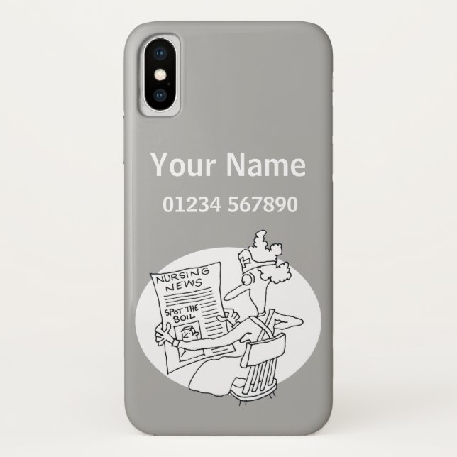 Capa Para iPhone, Case-Mate Enfermeira - Tema Médico Cartoon (Verso)