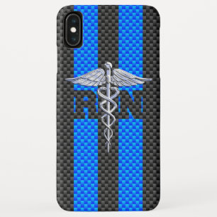 Capa Para iPhone Da Case-Mate Enfermeiro Registrado RN Silver Caduceus